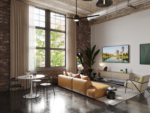 Floor plan for 2 beds, 2 baths, 1274 sqft